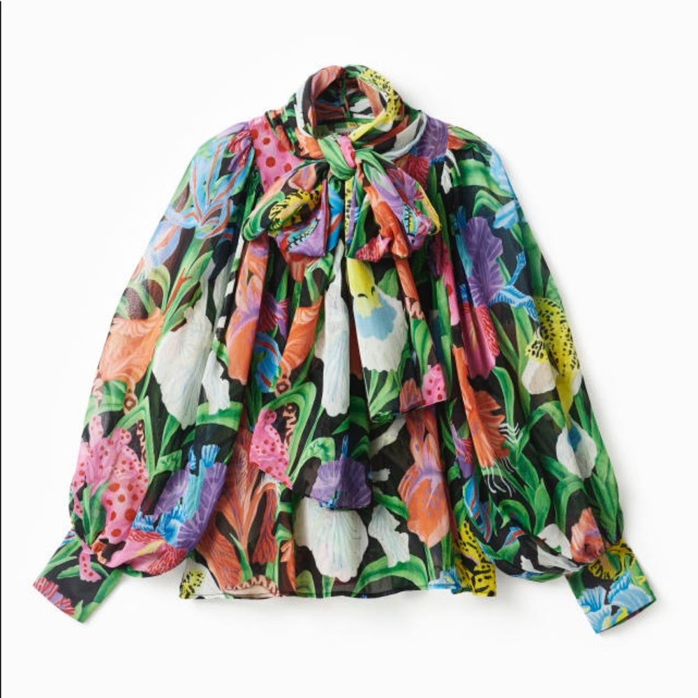 NWT - Iris Apfel X H&M - Bow blouse - Size L